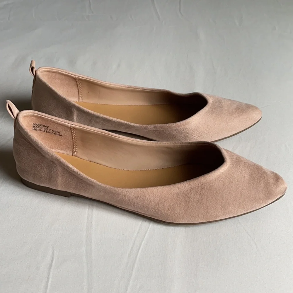 Velvet Pointed Toe Flats - Picture 4 of 4